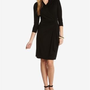 Karen Kane Black Faux-Wrap Dress